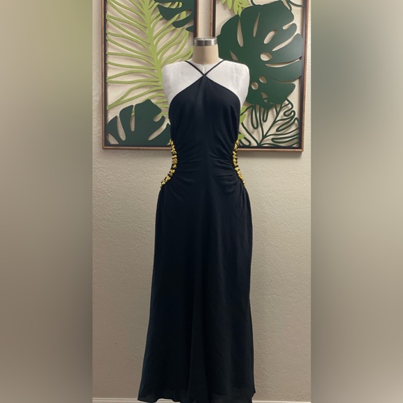 CULT GAIA SILVIA DRESS Black/Gold - Picture 6 of 15